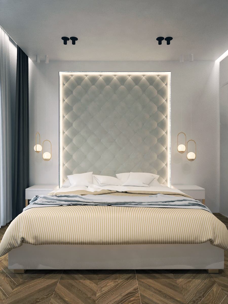 Спальная комната с уютным балконом