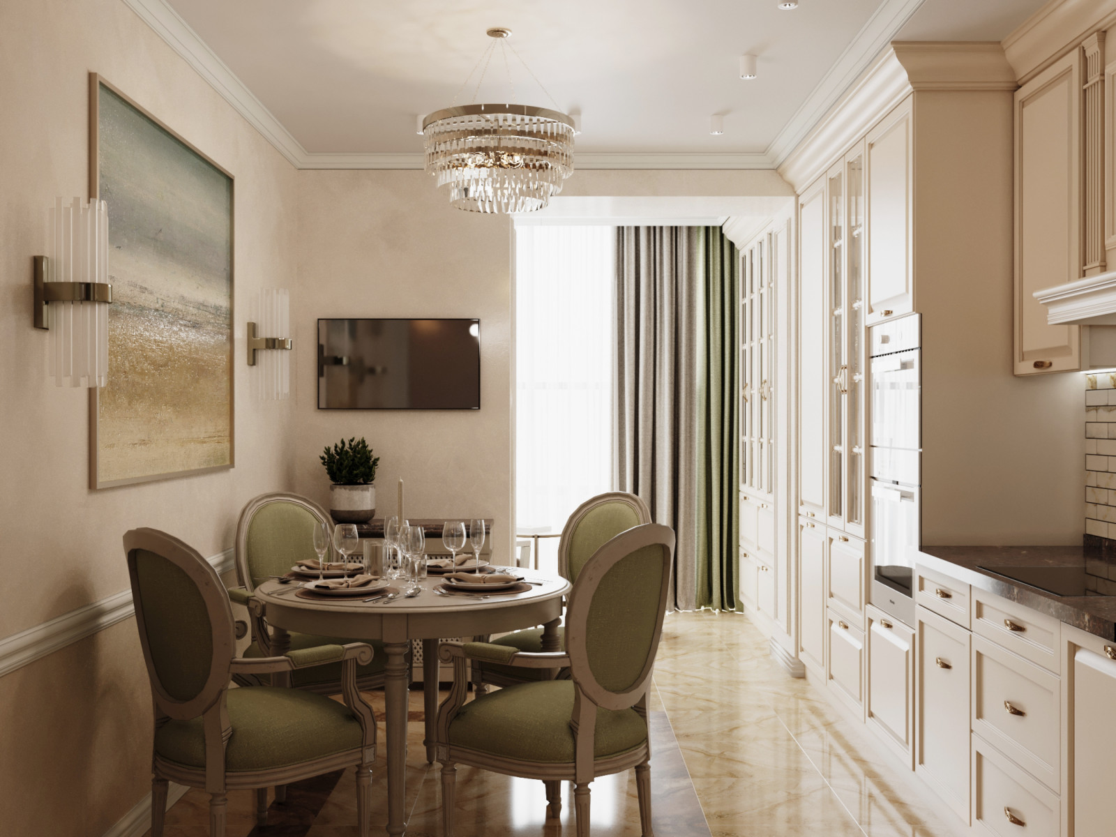 Дизайн квартиры в неоклассическом стиле