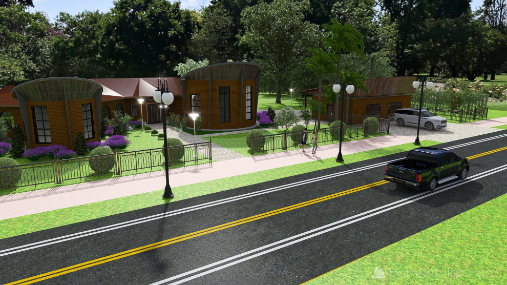 Парадный вид и гараж