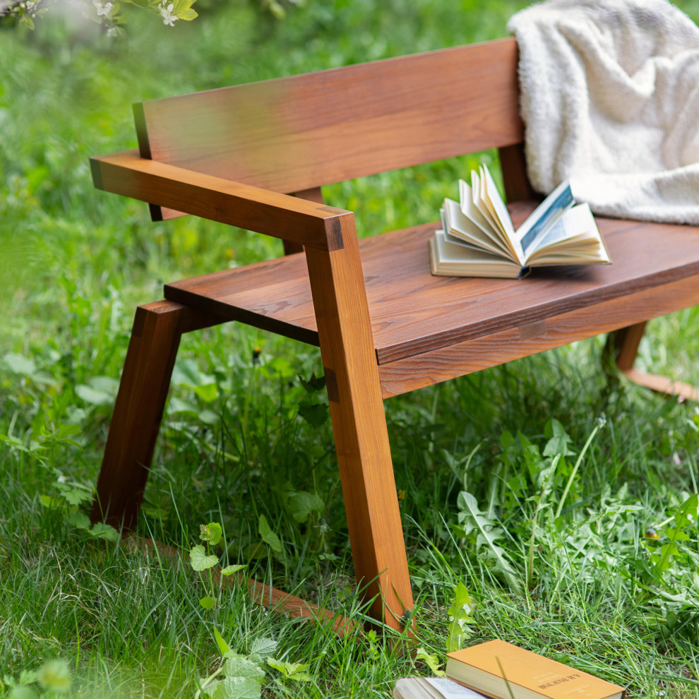 Деревянная садовая мебель из массива термоясеня