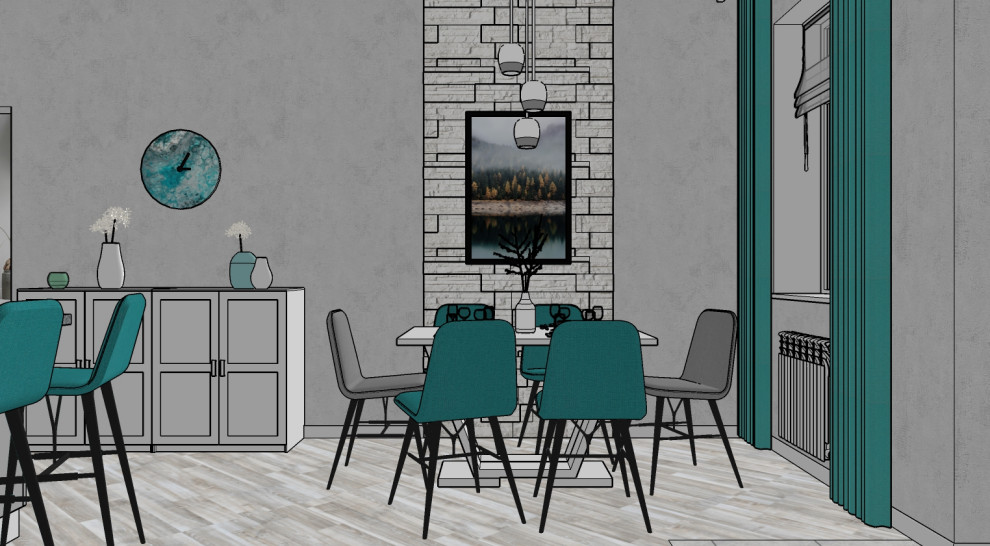 Кухня-столовая вид В