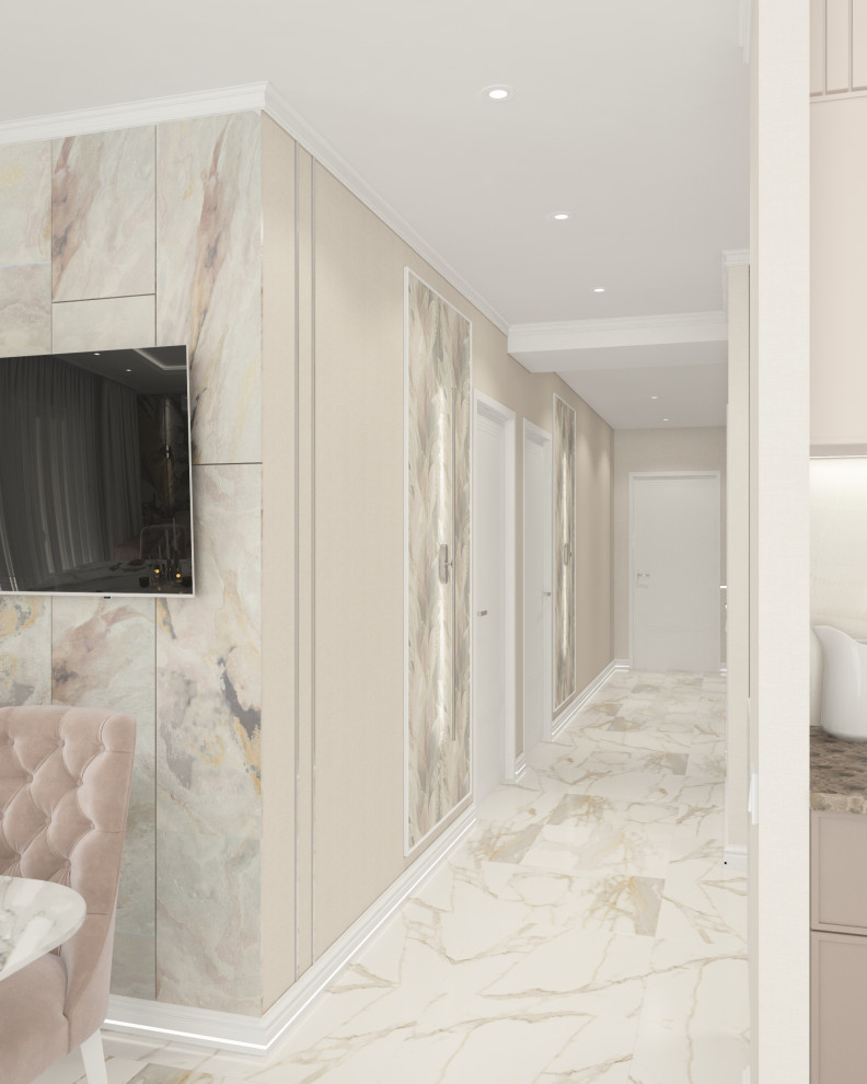 Обложка проекта: Нежнейший дизайн трехкомнатной квартиры