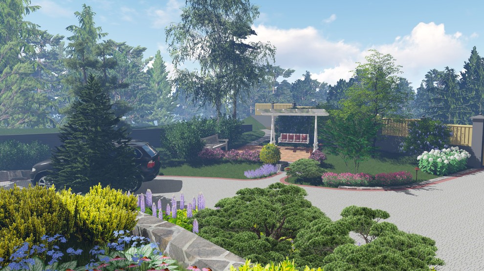 Сад со сложным рельефом