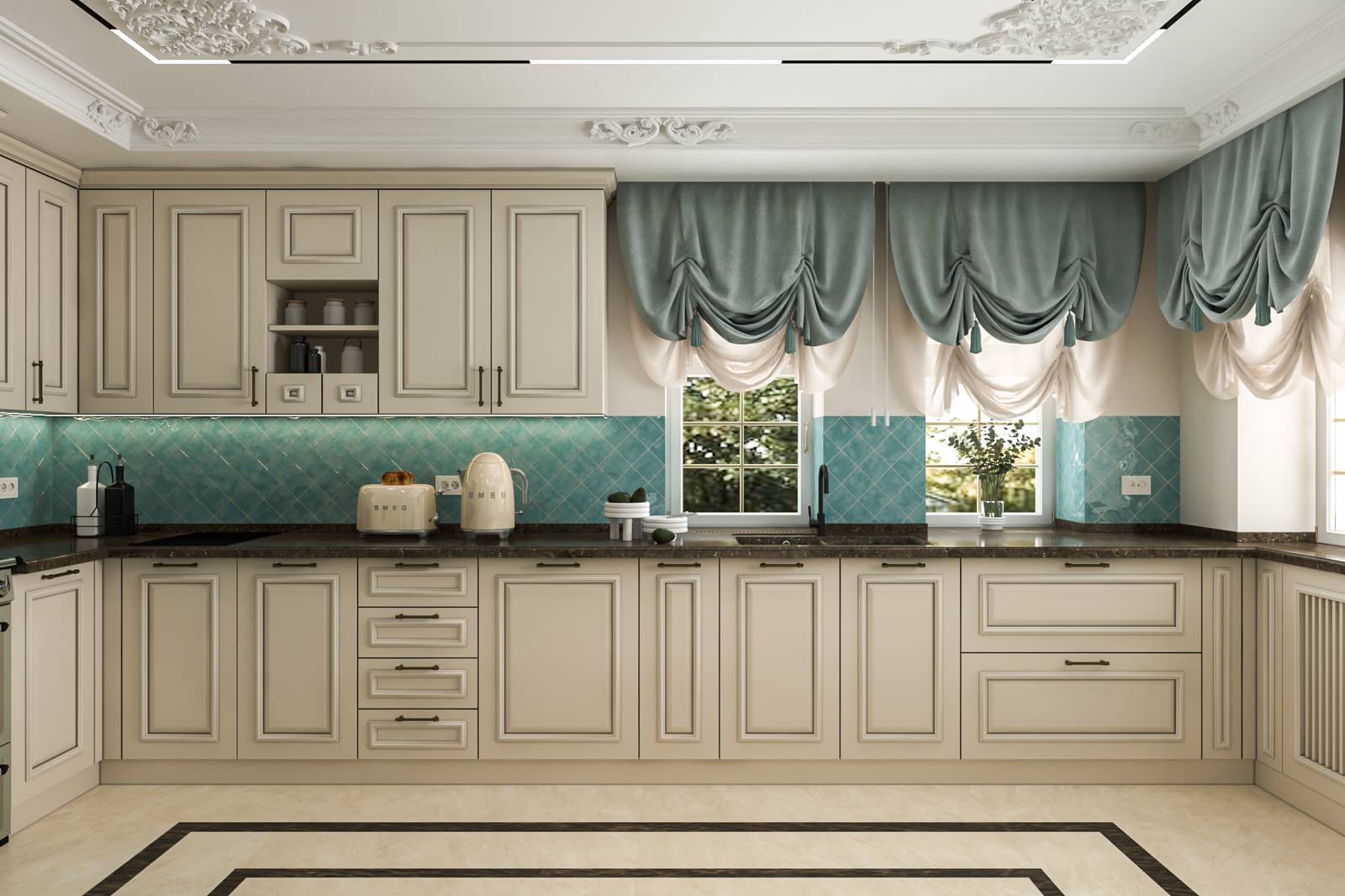 Кухня в Загородном доме на Ильинском щоссе