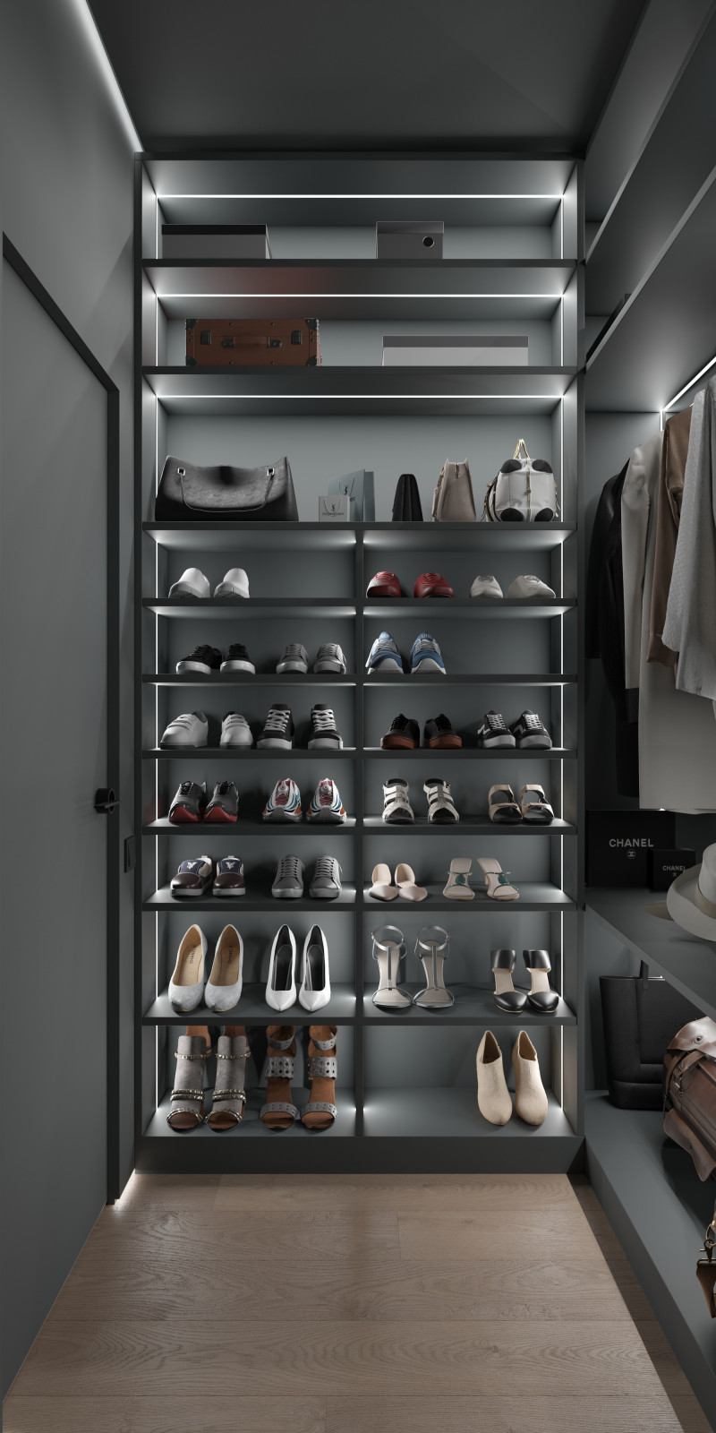 Маленькая гардеробная для верхней одежды