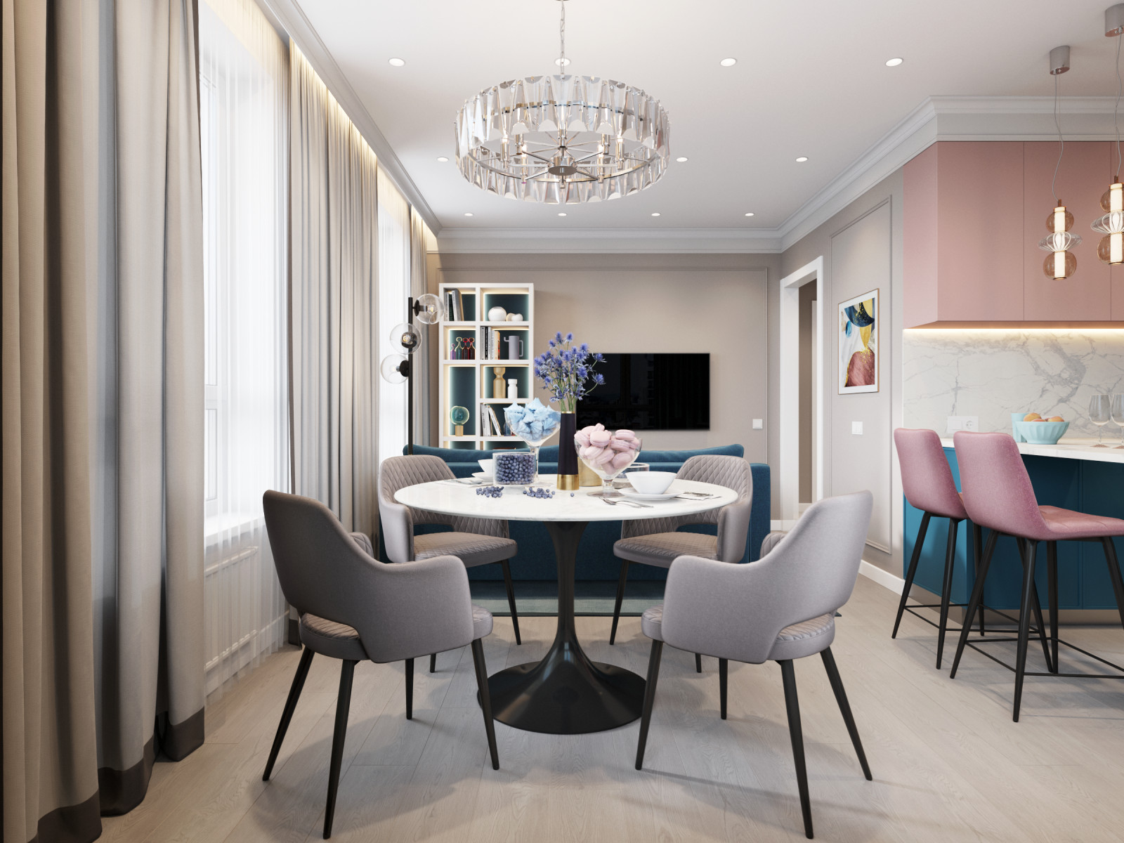 Кухня-гостиная на Комендантском