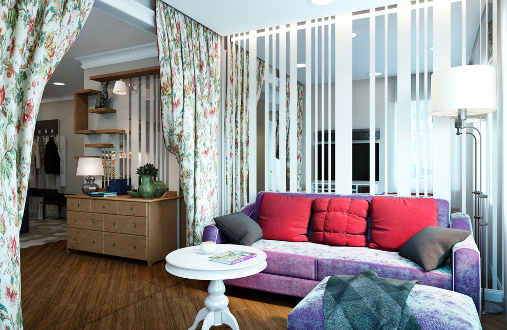 Большое совмещённое пространство в квартире