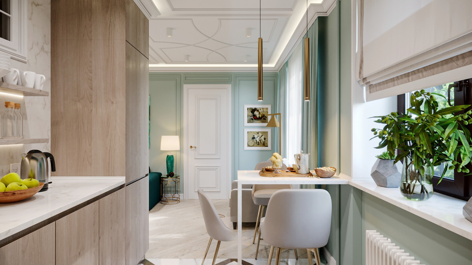 Маленькая квартира в стиле Американская классика