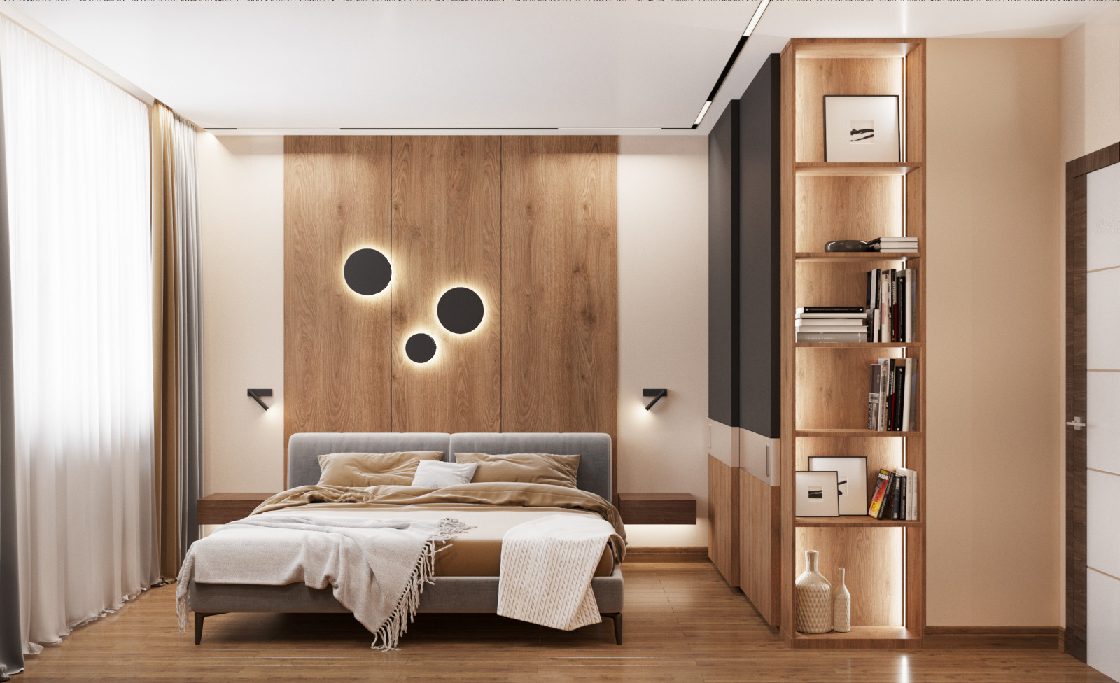 Апартаменты в Москве 90 кв.м. спальня