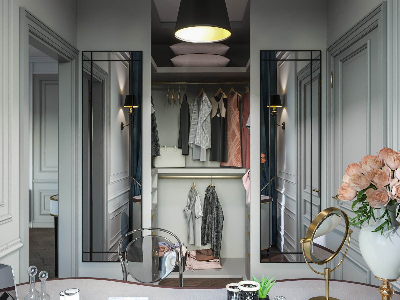 Дизайн коттеджа в неоклассическом стиле 260 кв.м. (2018 год)