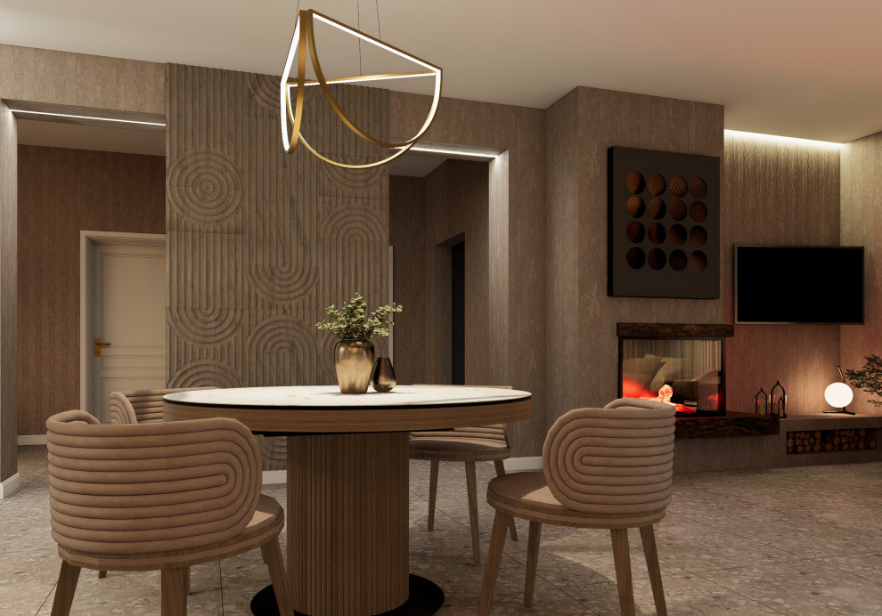 Коттеджный поселок "Самарский", кухня-гостиная