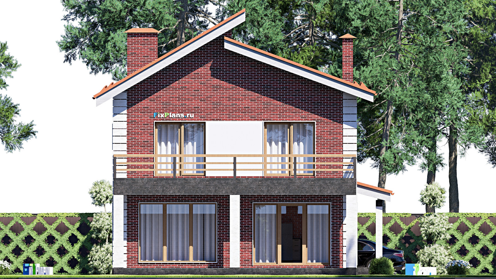 Проект дома с мансардой 10х12 м S161м2 F-17387