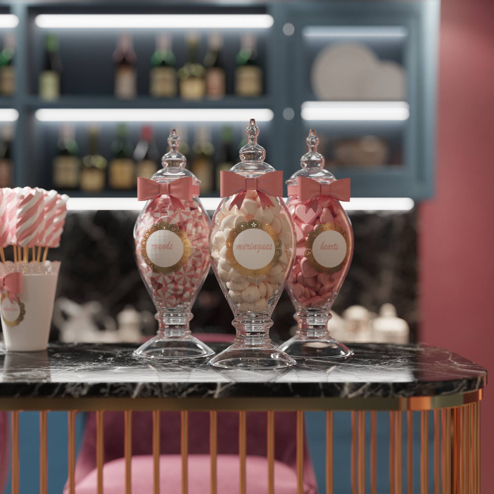 Визуализация домашнего кинотеатра "Модерн"