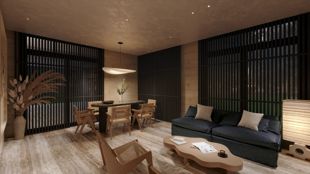 Интерьер подмосковного брусового дома компании Honka