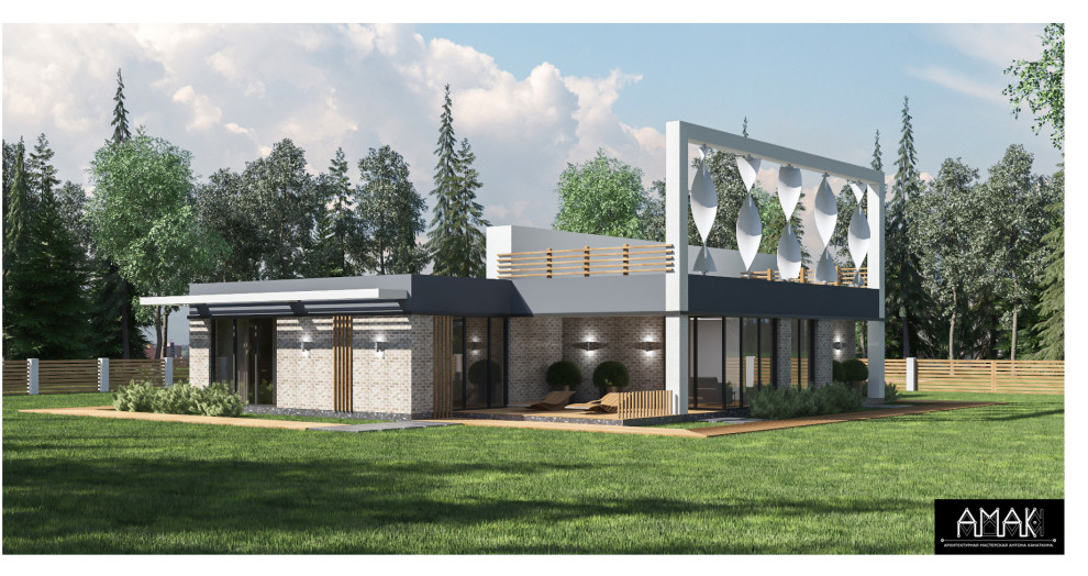 Коттедж в стиле постмодернизма