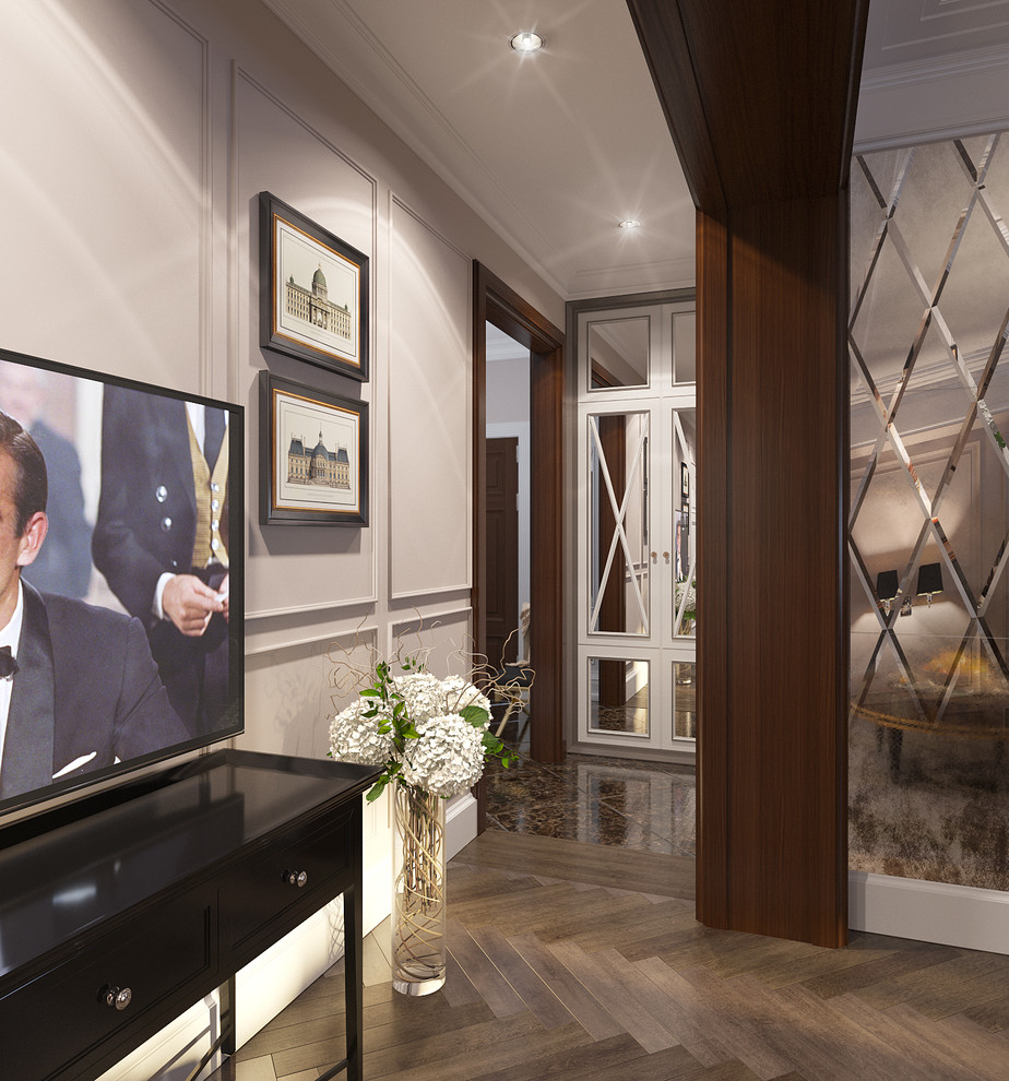 Project of Interiors at private flat at Molodogvardeyskaya Street, Moscow