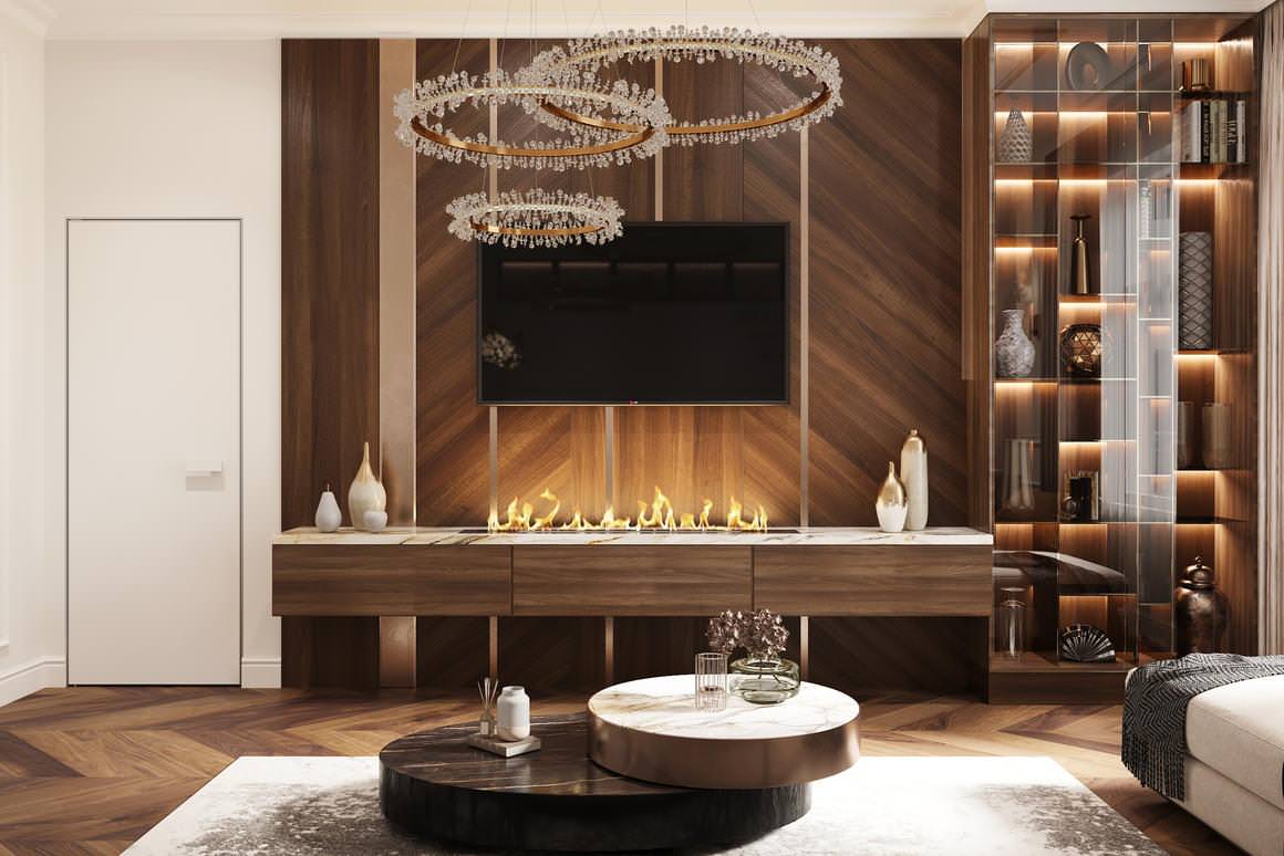 Роскошная современная классика для семьи с детьми в ЖК Русский Дом - 144 метра