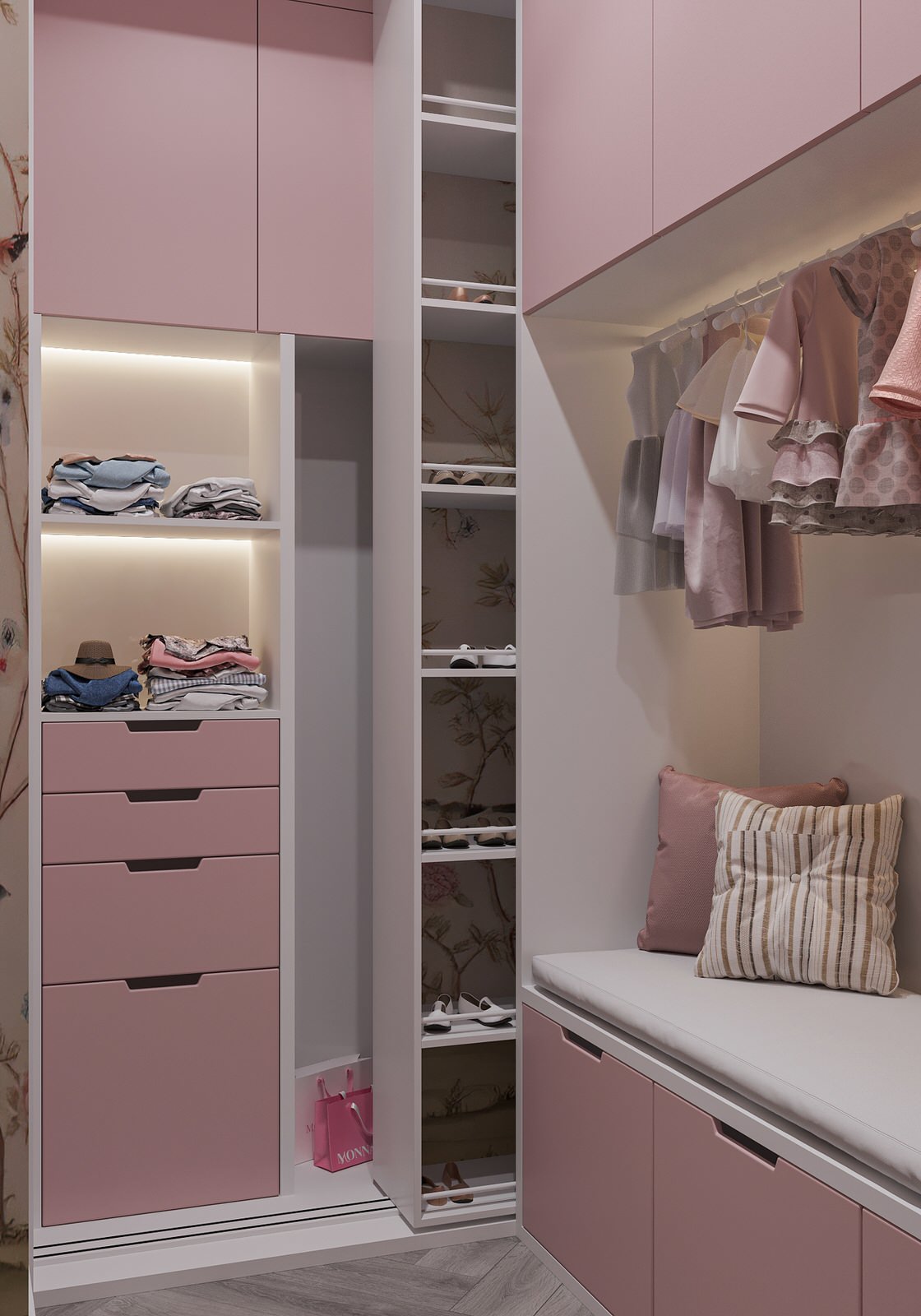 Гардеробная комната девочки