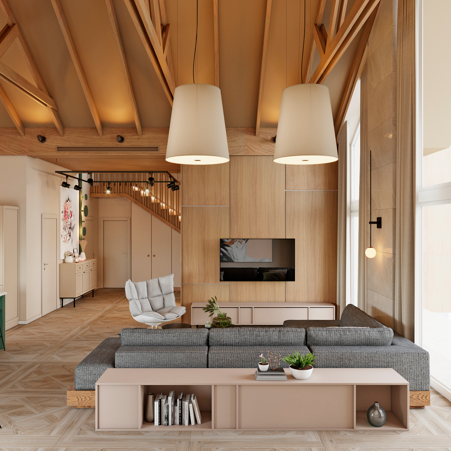 High roof house