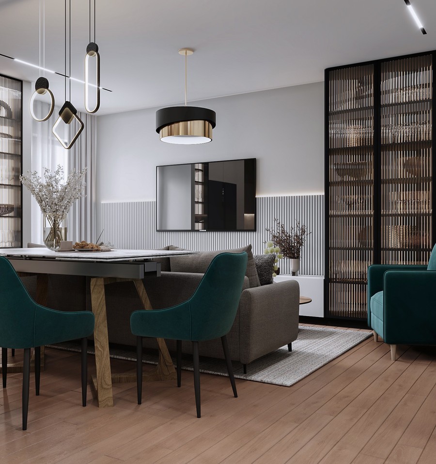 Дизайн-проект трехкомнатной квартиры в современном стиле