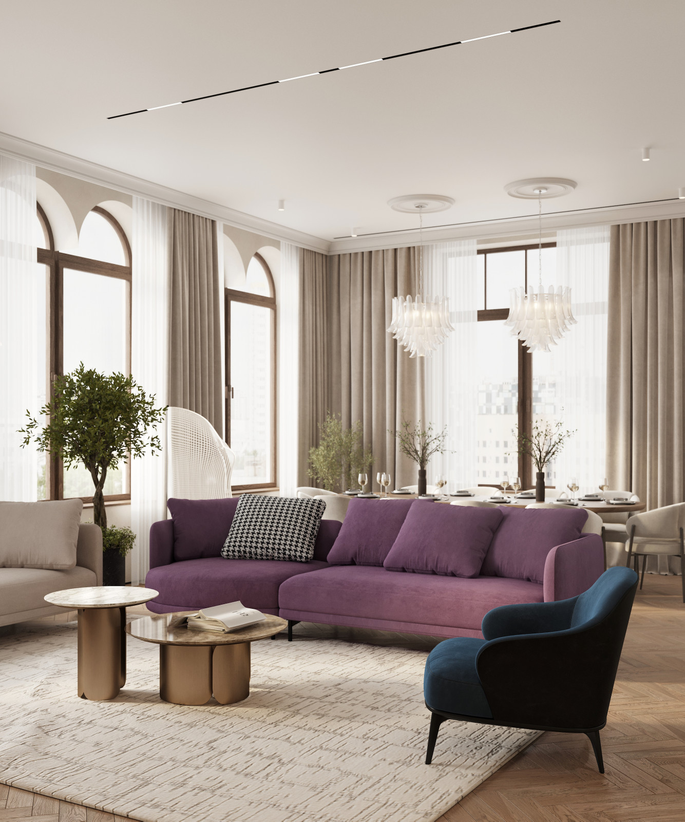 Обложка проекта: Проект пятикомнатной квартиры 220 кв. м.