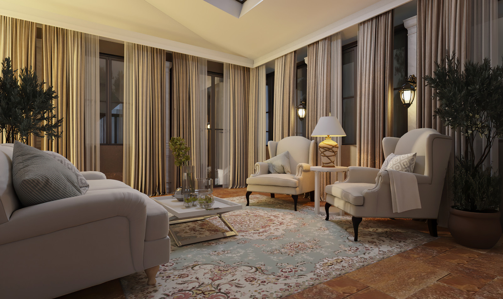 Зимний сад интерьер.Трувиль