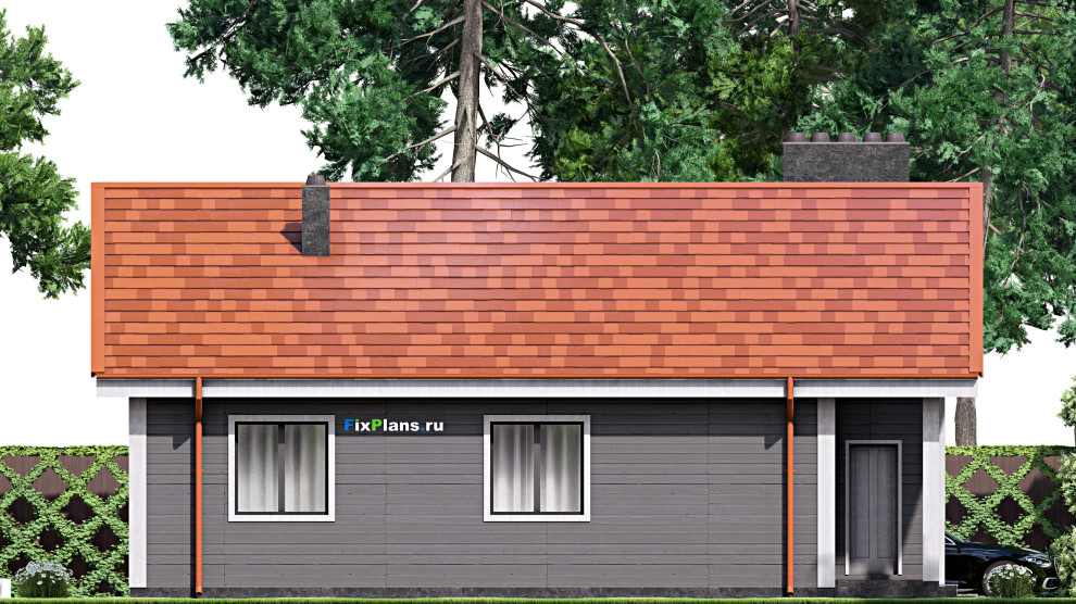 Проект одноэтажного дома 11х13м S90м2 F-15830