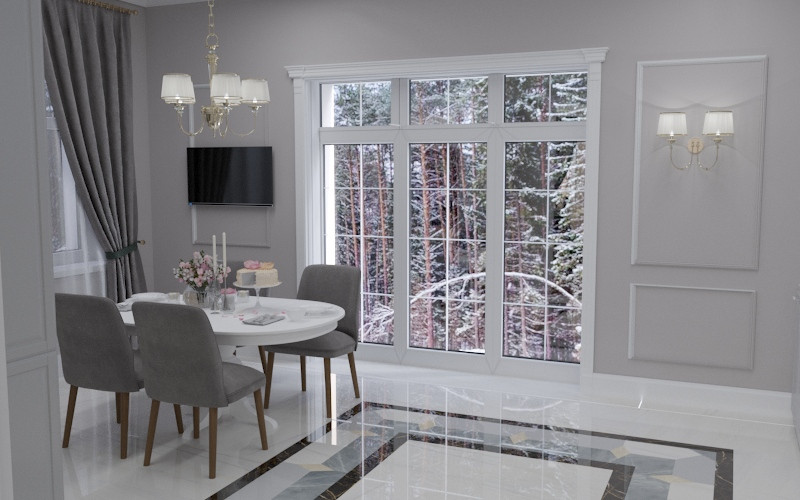 Классика. Проект в пос."Снегири" в г.Томск 2019 г.