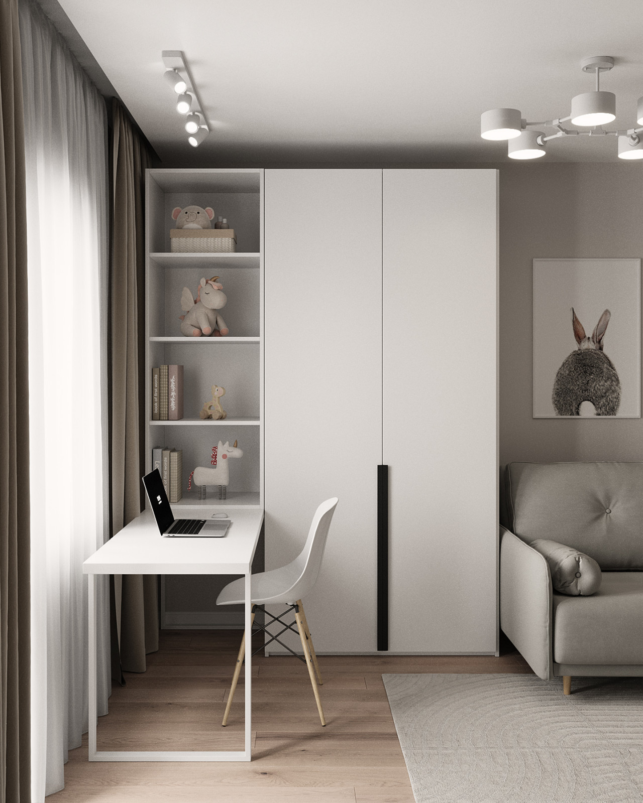 Яркие акценты в двухкомнатной квартире в Красногорске