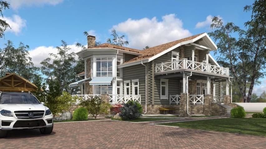 Экстерьер загородного дома в Ярославской области.