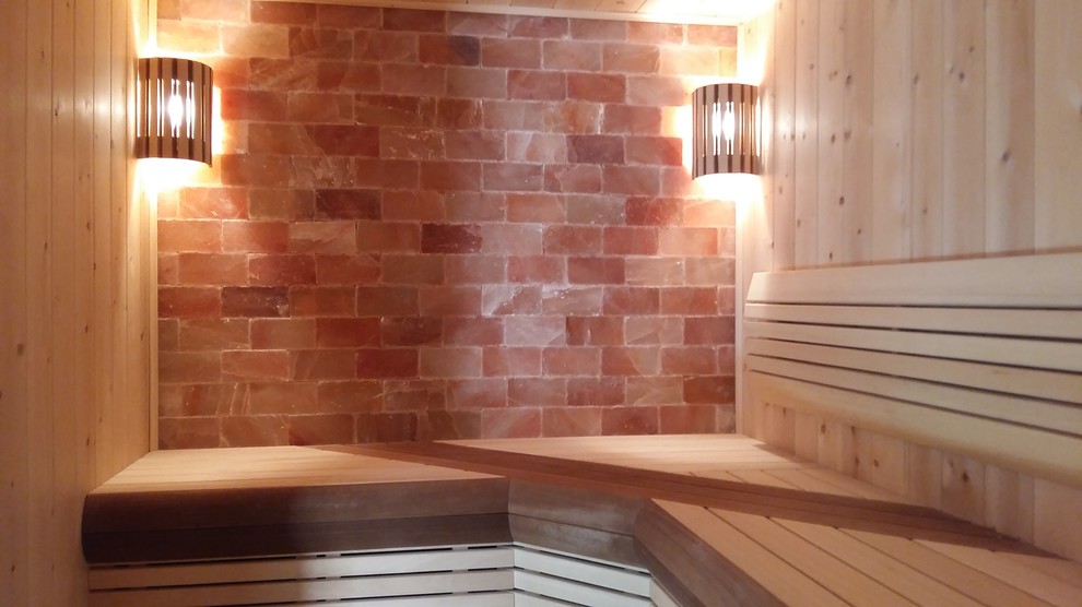 Отделка сауны гималайской солью