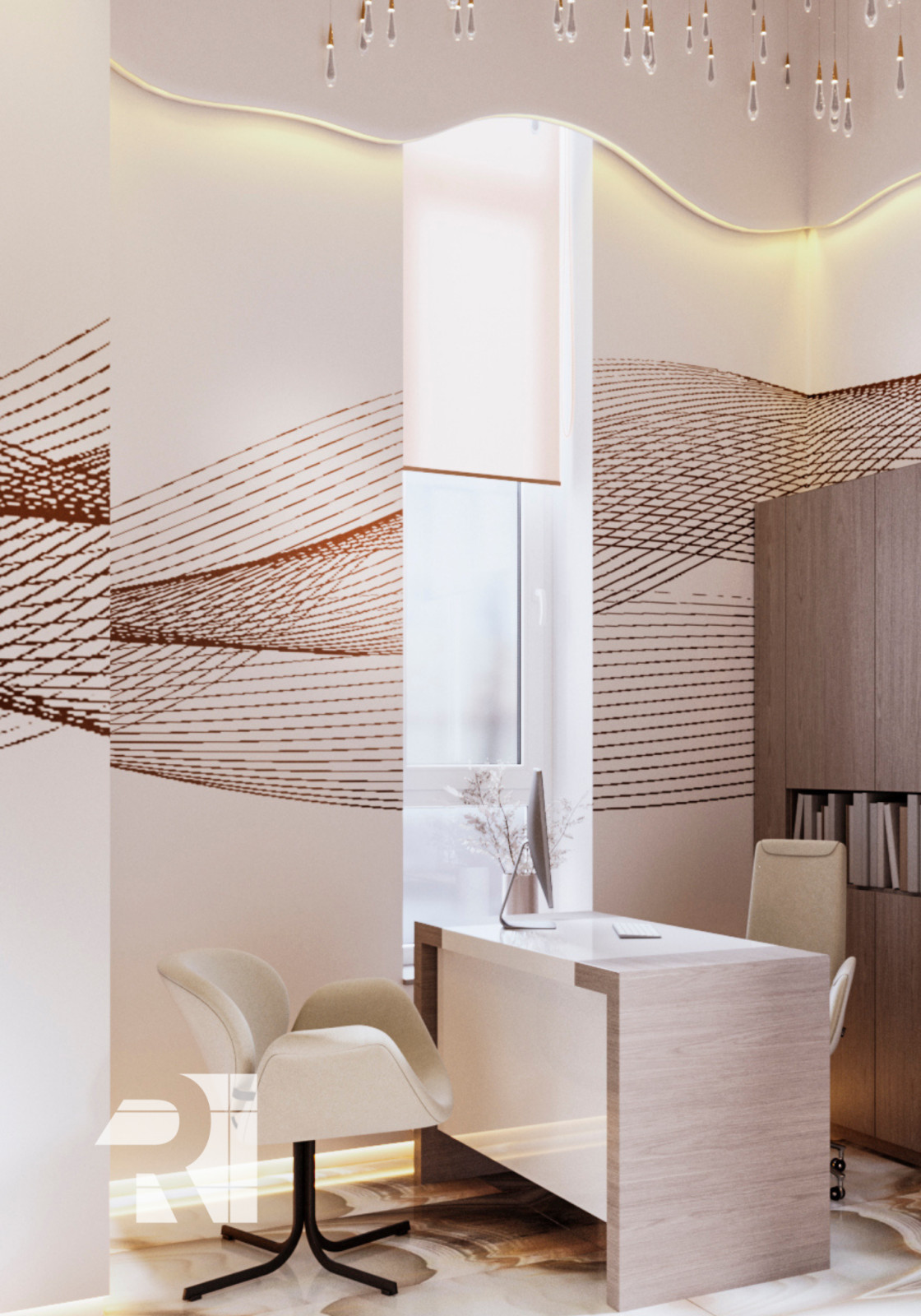 Обложка проекта: Дизайн салона красоты в стиле современный ар-деко