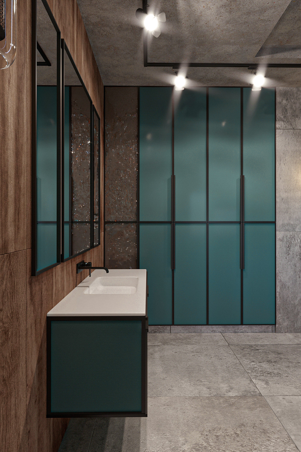 Дом в стиле яркое шале. Ванная2