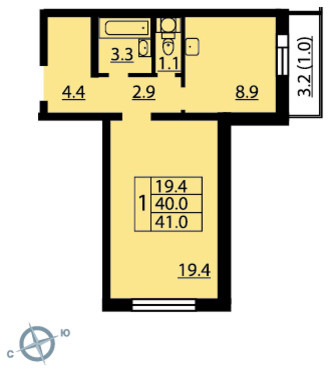 Маленькая прямая кухня для тех, кто мало готовит