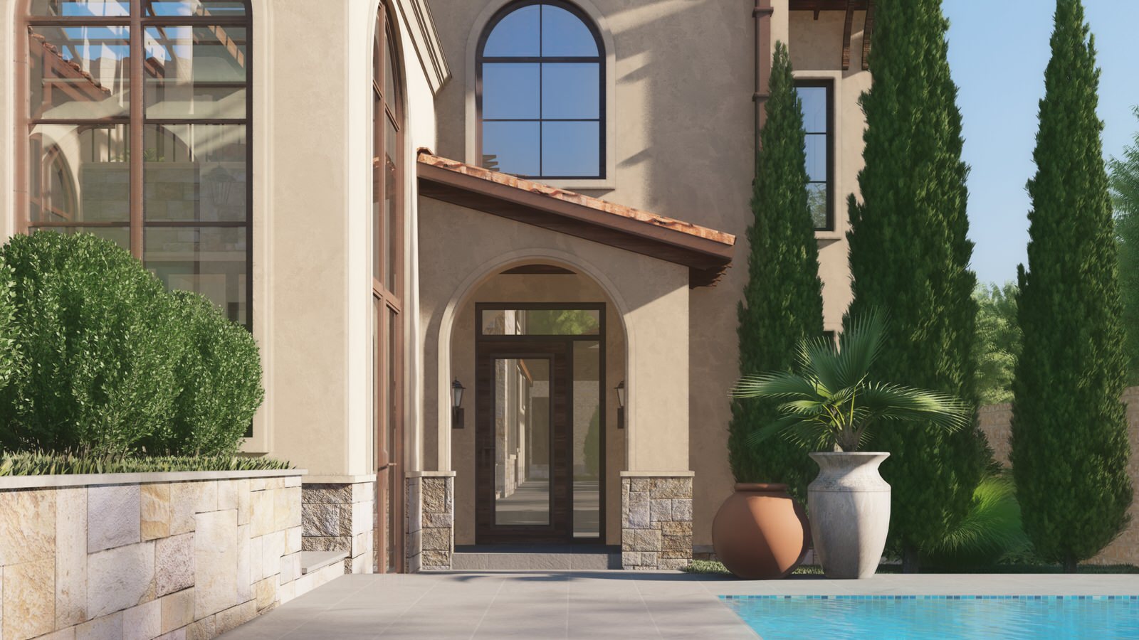 Villa Jardin. Проект дома в средиземноморском стиле в Симферополе