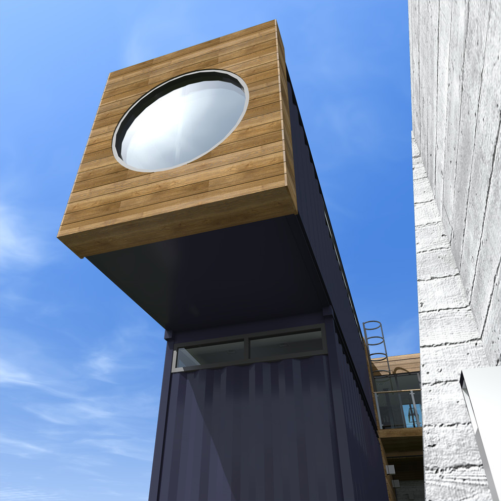 Дом из четырех 40-ft HC морских контейнеров. Интерьер