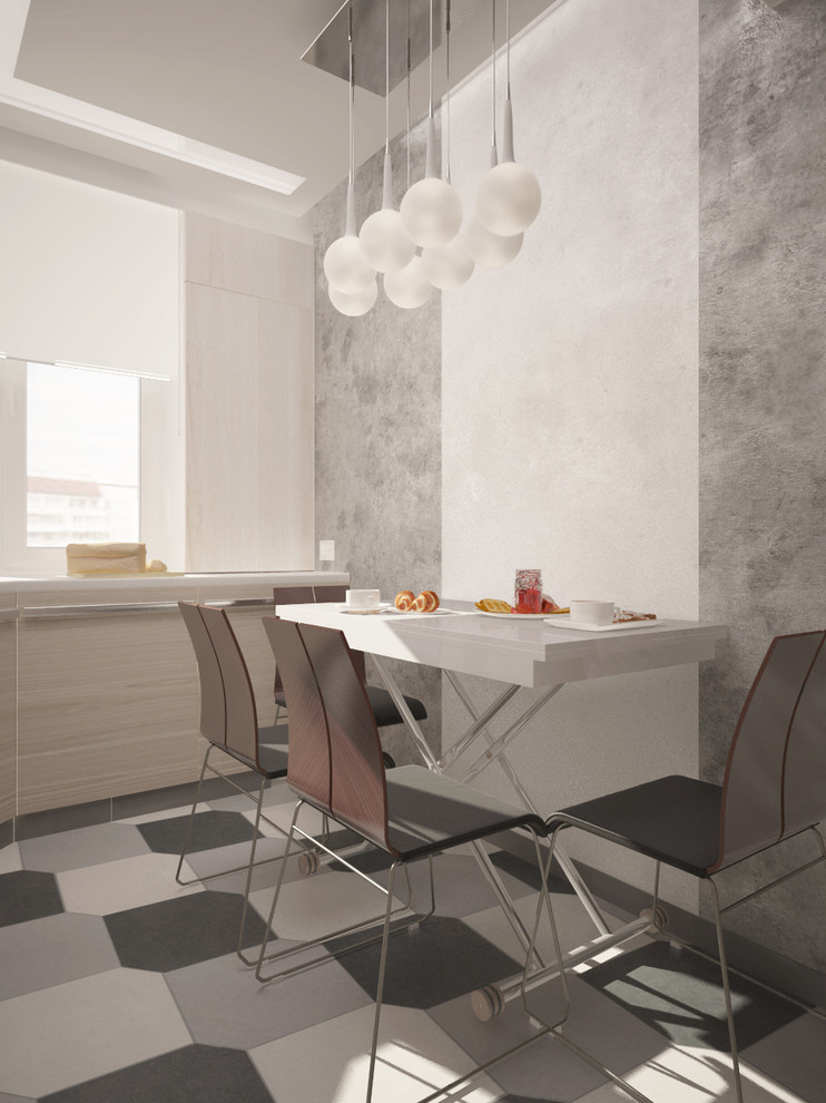 Обложка проекта: Кухня в серо-коричневых тонах