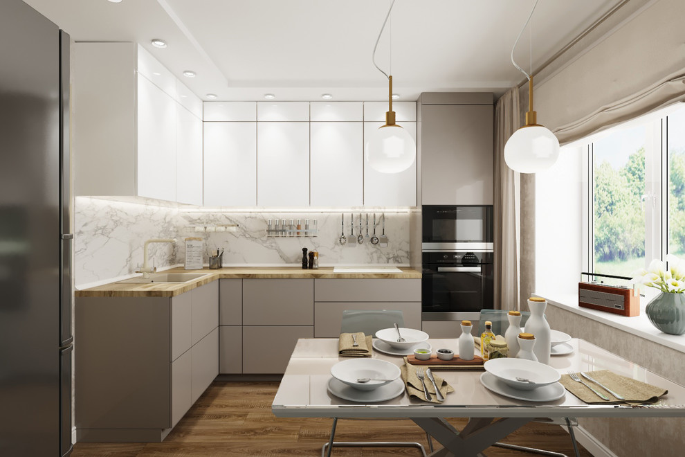 Кухня в голубых тонах