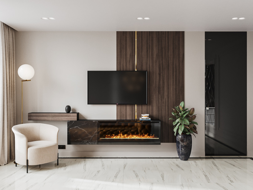 Яркий неоклассический интерьер