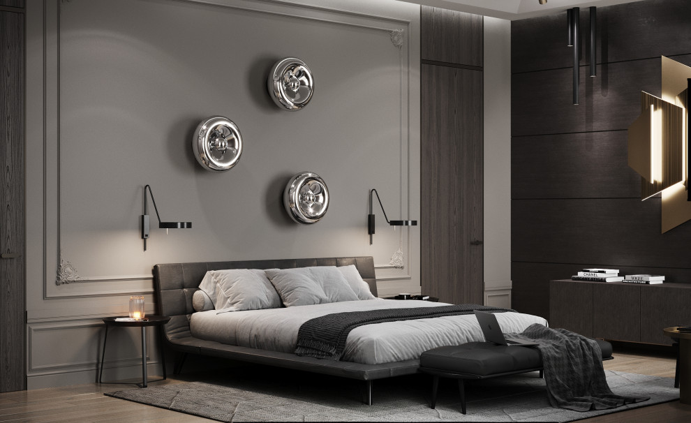 Интерьер спальни в загородном доме