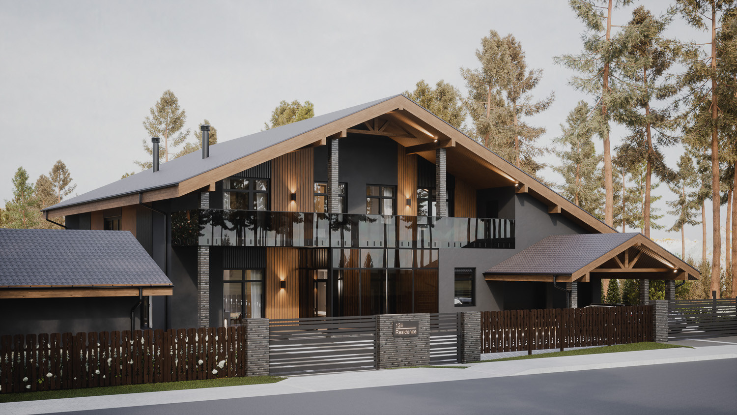Современное шале Dark Chalet 730