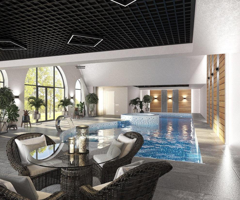 Обложка проекта: Дизайн-проект бассейна в современном стиле