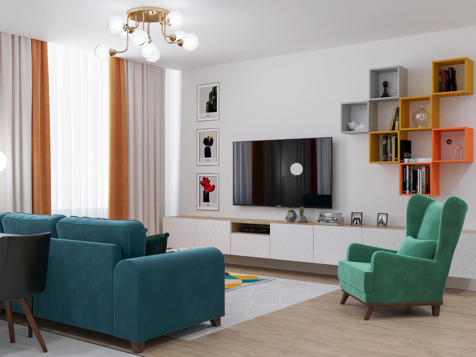 Гостиная в апарт-отеле