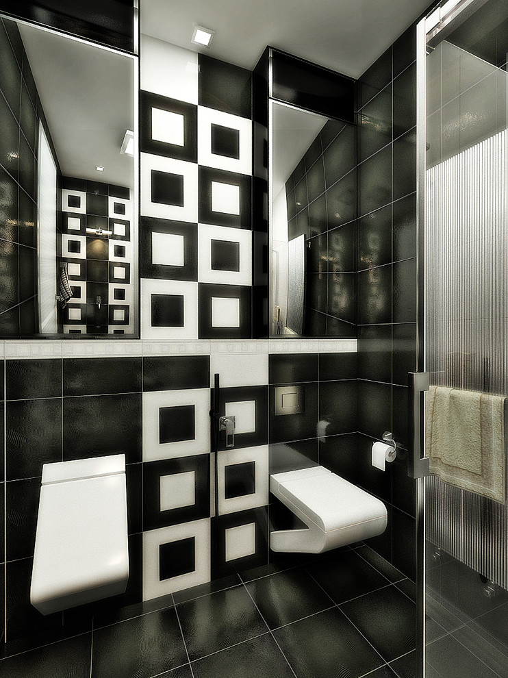 Black and white in bathroom design