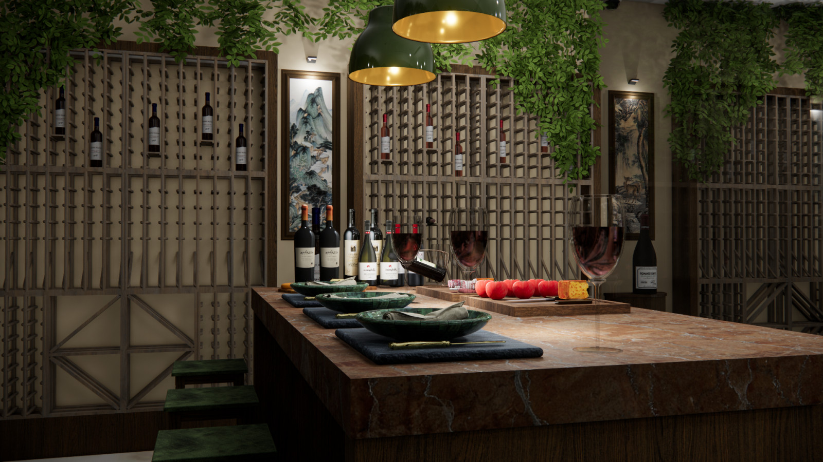 Визуализация проекта китайского ресторана