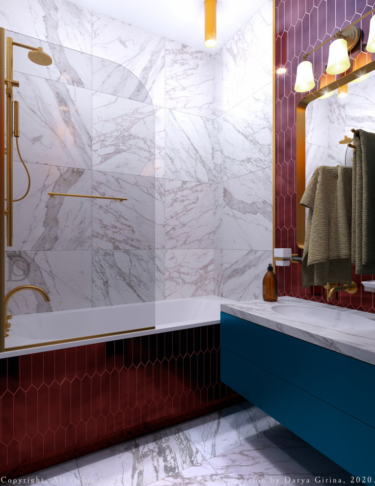 Interior design of a residential flat in The housing complex "Dynasty" at Moscow