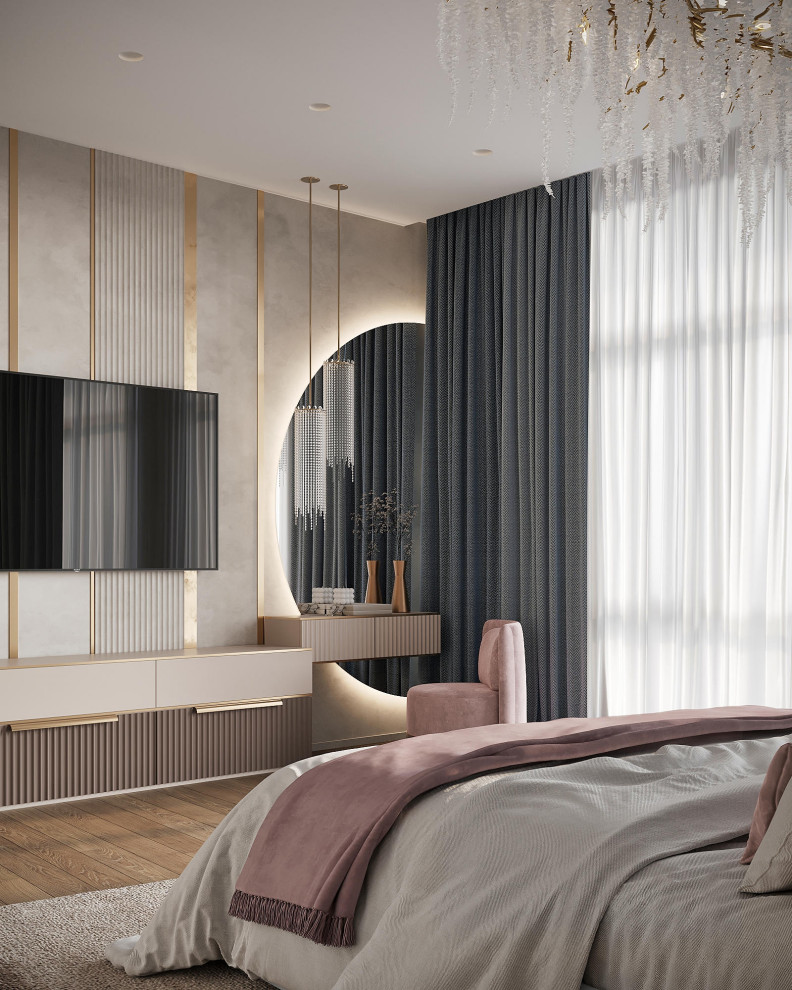 Роскошный дизайн квартиры в стиле современная классика в ЖК "Квартал Лахта парк"