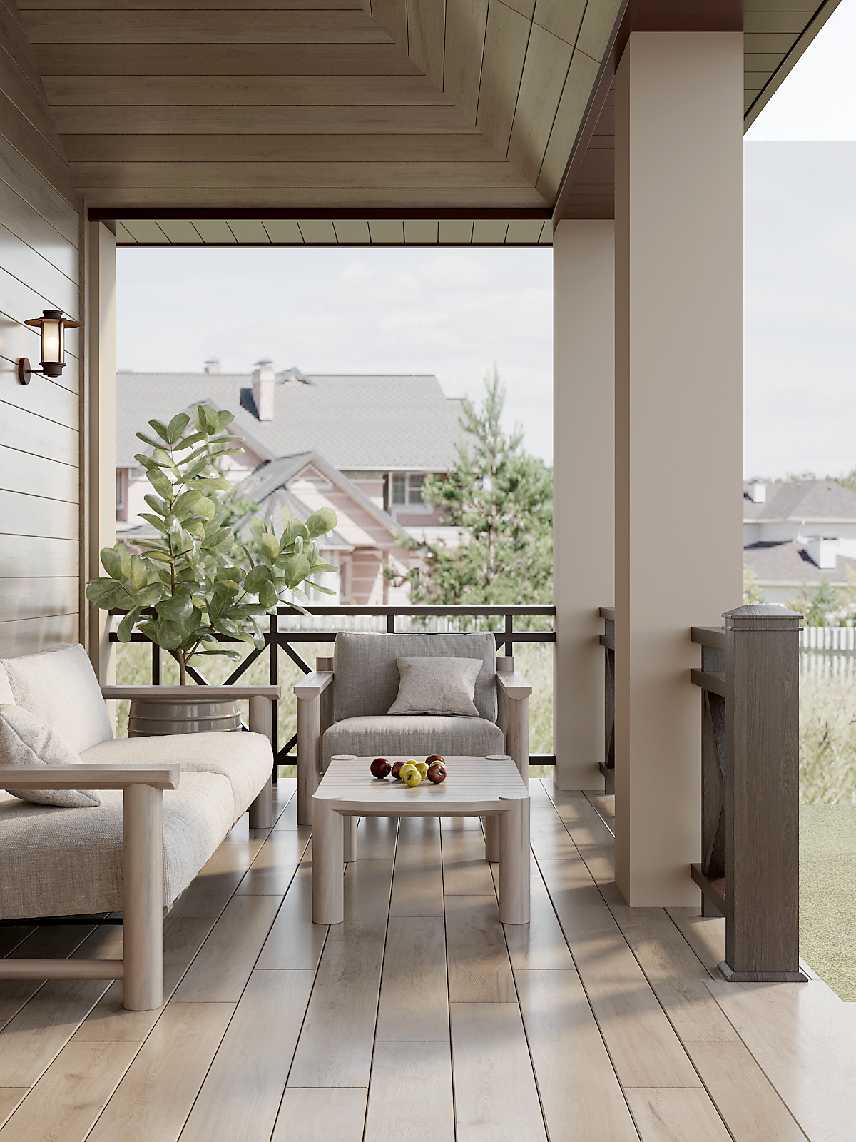 Веранда в загородном доме