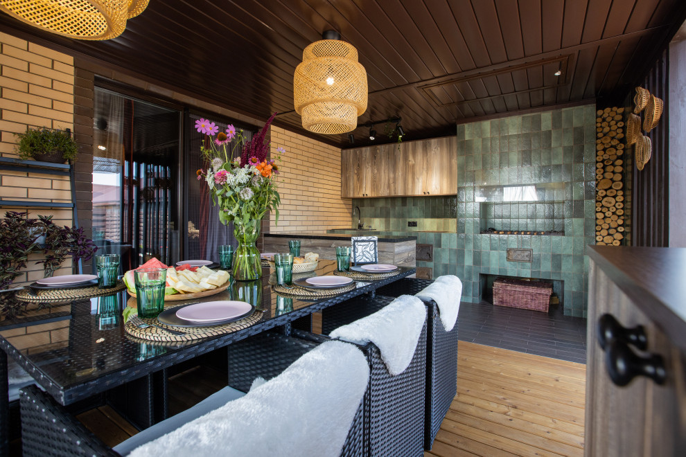 Баня с летней кухней