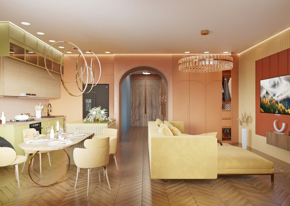 Современная кухня 30 м2